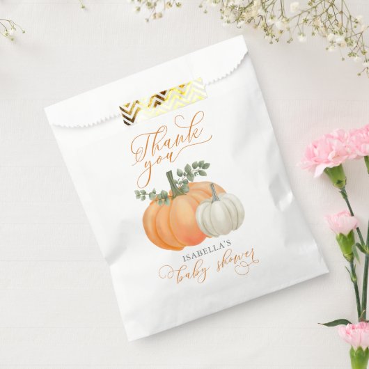 Een beetje pompoen Herfst herfst Baby shower Bedankzakje (Gezegeld)