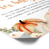 Een beetje pompoen Herfst Herfst Baby shower Game  Poster (Hoek)