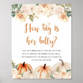 Een beetje pompoen Herfst Herfst Baby shower Game  Poster (Voorkant)
