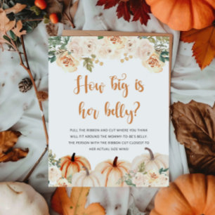 Een beetje pompoen Herfst Herfst Baby shower Game Poster