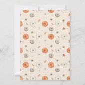 Een beetje pompoen herfst Herfst Baby shower in Kaart (Achterkant)