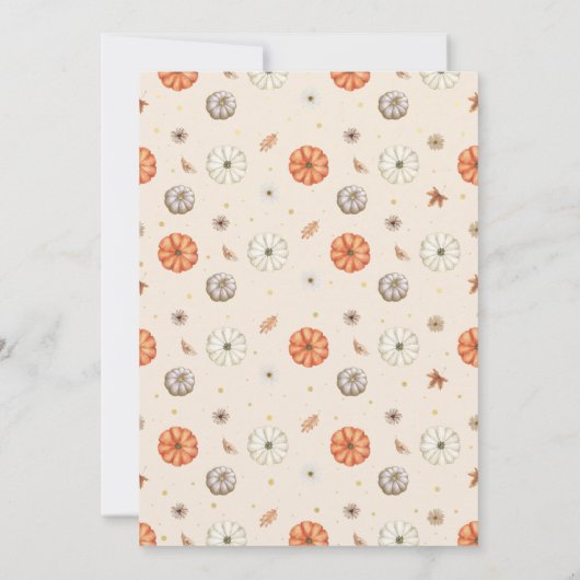 Een beetje pompoen herfst Herfst Baby shower in Kaart (Achterkant)