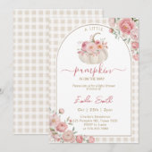 Een beetje pompoen Herfst herfst Baby shower Kaart (Voorkant / Achterkant)