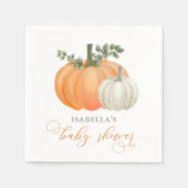 Een beetje pompoen Herfst herfst Baby shower Servet (Voorkant)