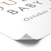 Een beetje pompoen herfst Herfst Baby shower welko Poster (Hoek)