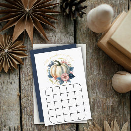 Een beetje pompoen Herfst Herfst Bloemen Bingo Gam