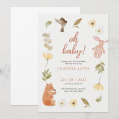 Een beetje pompoen herfst Herfst bloemig baby show Kaart (Voorkant / Achterkant)