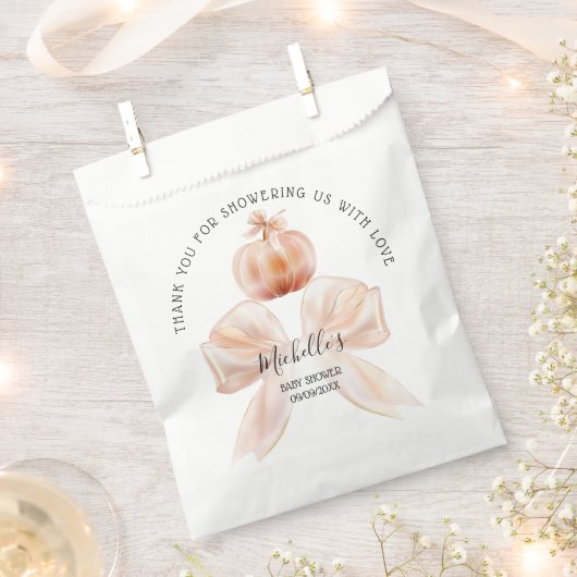 Een beetje pompoen herfst Herfst Dank u Baby showe Bedankzakje (Geknipt)