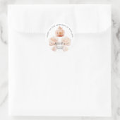 Een beetje pompoen herfst Herfst Dank u Baby showe Ronde Sticker (Tas)