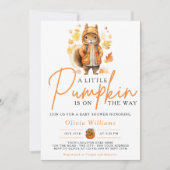 Een beetje pompoen Herfst Herfst EEKHOORN Baby sho Kaart (Voorkant)