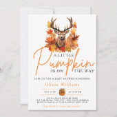 Een beetje pompoen Herfst Herfst HERTEN Baby showe Kaart (Voorkant)