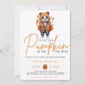 Een beetje pompoen Herfst Herfst PANDA Baby shower Kaart (Voorkant)