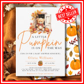 Een beetje pompoen Herfst Herfst SCHATTIGE BEER Ba Kaart