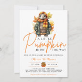 Een beetje pompoen Herfst herfstschildpad Baby sho Kaart (Voorkant)