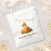 Een beetje pompoen Herfst  meisje Baby shower Bedankzakje (Geknipt)