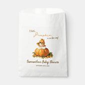 Een beetje pompoen Herfst  meisje Baby shower Bedankzakje (Voorkant)