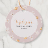 Een beetje pompoen Herfst Pompoen & Daisy Baby sho Bedankjes Labels (Voorkant)