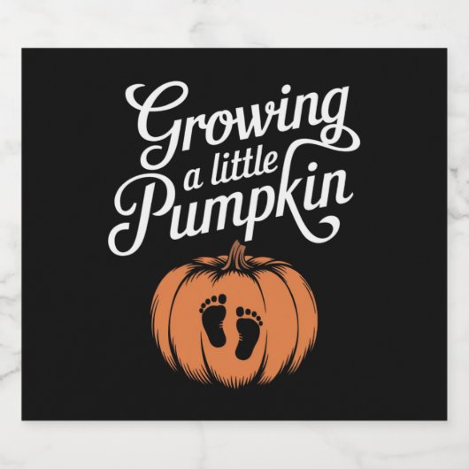 Een beetje pompoen Herfst zwangerschap Bier Etiket (Enkel label)