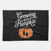 Een beetje pompoen Herfst zwangerschap Theedoek (Horizontaal)