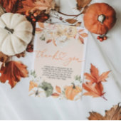 Een beetje pompoen herfstverjaardag bedankkaart kaart