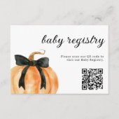 Een beetje pompoen is bijna hier Baby shower Informatiekaartje (Voorkant)