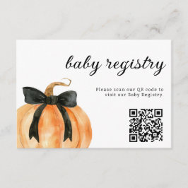 Een beetje pompoen is bijna hier Baby shower Informatiekaartje