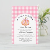 Een beetje pompoen is bijna hier Baby shower Kaart (Staand voorkant)