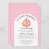 Een beetje pompoen is bijna hier Baby shower Kaart (Voorkant / Achterkant)