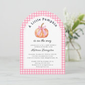 Een beetje pompoen is bijna hier Baby shower Kaart (Staand voorkant)