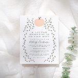 Een beetje pompoen is onderweg Baby shower<br><div class="desc">Een schattige uitnodiging voor baby shower op basis van herfst met een handbeschilderde roze pompoen en groene bladeren. Deze kaarten keren terug naar een grijze houtafbeelding. Als onderdeel van de budgetselectie op Zazzle, is dit blad geen standaard nodig grootte of papierkwaliteit. Als u dit ontwerp op een uitnodigingskaart wilt, kunt...</div>