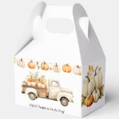 Een beetje pompoen is onderweg Baby shower Bedankdoosjes (Voorkant)