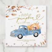 Een beetje pompoen is onderweg Baby shower Bedankjes Labels (Voorkant)