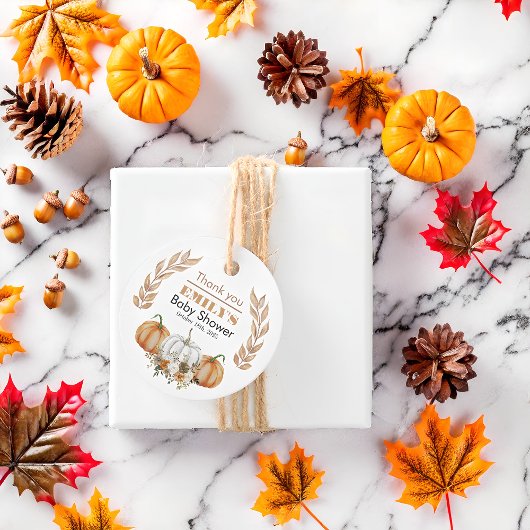 Een beetje pompoen is onderweg - Baby shower Bedankjes Labels