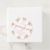 Een beetje pompoen is onderweg. Baby Shower Bedankjes Labels (In situ)