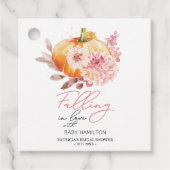 Een beetje pompoen is onderweg Baby shower Bedankjes Labels (Voorkant)