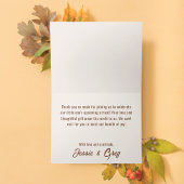 Een beetje pompoen is onderweg Baby shower Bedankkaart