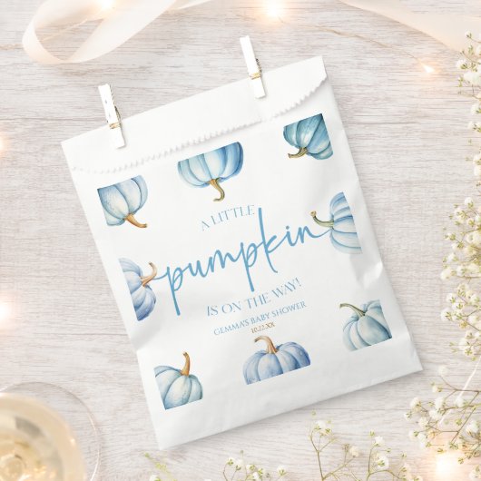 Een beetje pompoen is onderweg. Baby Shower Bedankzakje (Geknipt)
