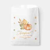 Een beetje pompoen is onderweg. Baby Shower Bedankzakje (Voorkant)