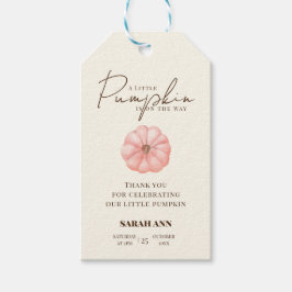 Een beetje pompoen is onderweg Baby shower Cadeaulabel