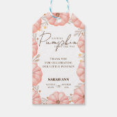 Een beetje pompoen is onderweg Baby shower Cadeaulabel (Voorkant)
