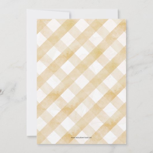 Een beetje pompoen is onderweg baby shower Invite Kaart (Achterkant)