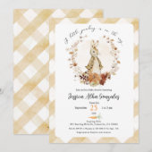 Een beetje pompoen is onderweg baby shower Invite Kaart (Voorkant / Achterkant)