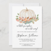 Een beetje pompoen is onderweg Baby shower Kaart (Voorkant)