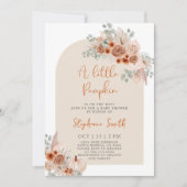 Een beetje pompoen is onderweg Baby shower Kaart (Voorkant)