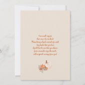 Een beetje pompoen is onderweg Baby shower Kaart (Achterkant)