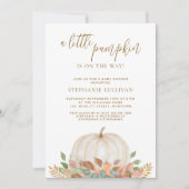 Een beetje pompoen is onderweg Baby shower Kaart (Voorkant)