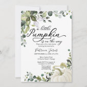 Een beetje pompoen is onderweg Baby shower Kaart (Voorkant)