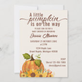 Een beetje pompoen is onderweg Baby shower Kaart (Voorkant)