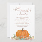 Een beetje pompoen is onderweg Baby shower Kaart (Voorkant)
