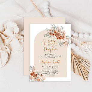 Een beetje pompoen is onderweg Baby shower Kaart